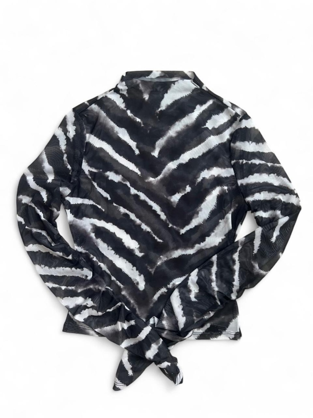 Zebra Print Crop Top Y2K Festival Rave Streetwear Summer Women’s Small